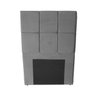 Cabeceira Poliana 90 Cm Solteiro Suede Veludo Cinza - 1