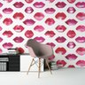 Papel de Parede lábios batom em aquarela - 1