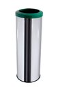 Ver imagem 1 de Lixeira Aço Inox 30 Litros Com Aro Plástico Área Gourmet Cozinha - Verde