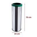 Ver imagem 2 de Lixeira Aço Inox 30 Litros Com Aro Plástico Área Gourmet Cozinha - Verde
