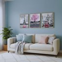Ver imagem 4 de Kit 3 Quadros Paris França Moldura:castanho