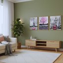 Ver imagem 6 de Kit 3 Quadros Paris França Moldura:castanho