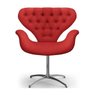 Kit 2 Cadeiras Capitonê Tulipa Vermelha Giratória - 2
