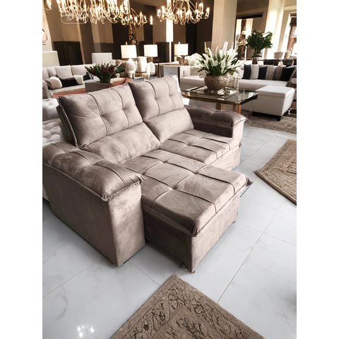 Sofá Retrátil e Reclinável 2 Lugares Verona 1,80m - Élpis Móveis - Veludo Bordo