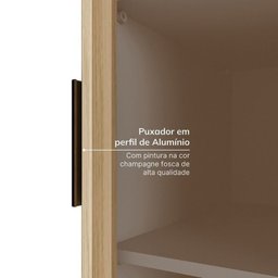 Guarda-roupa Modular 40cm 1 Porta Reflecta com Prateleiras Jade Cabecasa Madeiramadeira - 5