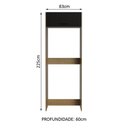 Ver imagem 4 de Porta Geladeira Ágata 1 Porta Basculante Rustic Preto