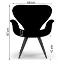 Ver imagem 2 de Poltrona Com Capitonê Cadeira Tulipa Amarela Base Fixa