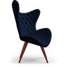 Poltrona Decorativa com Capitonê Big Egg Azul Marinho Base Fixa - 2