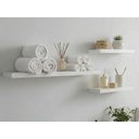 Ver imagem 5 de Kit 3 Prateleiras de Parede Suporte Invisível Branco 40x20 60x20