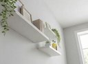 Ver imagem 3 de Kit 3 Prateleiras de Parede Suporte Invisível Branco 40x20 60x20
