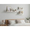 Ver imagem 7 de Kit 3 Prateleiras de Parede Suporte Invisível Branco 40x20 60x20