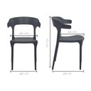 Ver imagem 6 de 2x Cadeira de Jantar Garden Luxo Preta - Kit