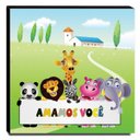 Ver imagem 1 de Quadro Infantil Animais Amamos Você Canvas 30x30cm-INF172
