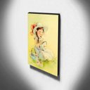 Ver imagem 3 de Quadro Infantil Vintage Menina e Gatinho Canvas 40x30cm-INF455