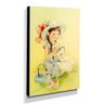 Quadro Infantil Vintage Menina e Gatinho Canvas 40x30cm-INF455 - 2
