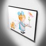 Quadro Infantil Vintage Menina e Gatinho Canvas 30x40cm-INF434 - 3