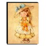 Quadro Infantil Vintage Menina e Ursinho Canvas 40x30cm-INF454 - 1
