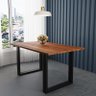 Mesa de Jantar Industrial Odin Madeira Maciça e Aço 160x90 Madeira/Preto - 1