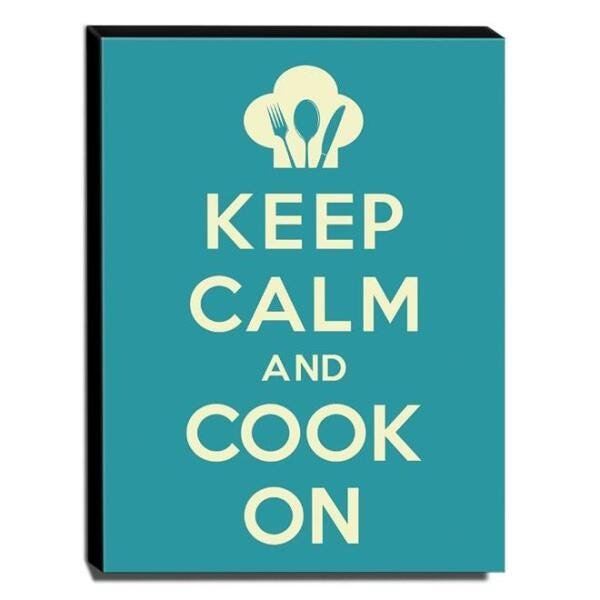 Quadro Keep Calm And Cook On Canvas 40x30cm-KCA30 - 1