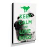Quadro Keep Calm And Love Dogs Canvas 40x30cm-KCA85 - 2