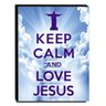Quadro Keep Calm And Love Jesus Canvas 40x30cm-KCA78 - 1