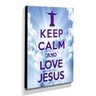 Quadro Keep Calm And Love Jesus Canvas 40x30cm-KCA78 - 2