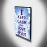 Quadro Keep Calm And Love Jesus Canvas 40x30cm-KCA78 - 3