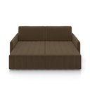 Ver imagem 6 de Sofá-cama Decorativo Retrátil Thanos 2 Lugares 192cm Veludo Marrom G45 - Gran Belo