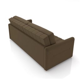 Sofá-cama Decorativo Retrátil Thanos 2 Lugares 192cm Veludo Marrom G45 - Gran Belo - 8