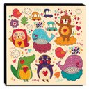 Ver imagem 1 de Quadro Infantil Animais Canvas 30x30cm-INF125