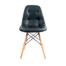 Cadeira Eames Botonê Preta - Base de Madeira Natural - 1