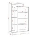 Ver imagem 7 de Guarda Roupa Casal Porto 8 Portas 4 Gavetas e Armário Multiuso Florença Branco Tx – Aramóveis