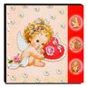 Quadro Infantil Anjinha e Flores Canvas 30x30cm-INF512 - 1