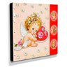 Quadro Infantil Anjinha e Flores Canvas 30x30cm-INF512 - 2