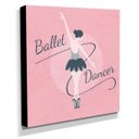 Ver imagem 2 de Quadro Infantil Bailarina Canvas 30x30cm-INF157