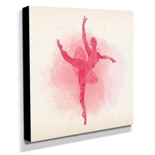 Quadro Infantil Bailarina Canvas 30x30cm-INF163 - 2