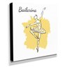 Quadro Infantil Bailarina Canvas 30x30cm-INF166 - 2