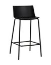 Ver imagem 3 de Kit com 2 Banquetas Ipanema Alta para Cozinha em Polipropileno e Base em Aço Pintado - Preto