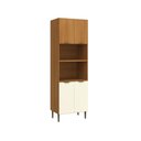 Ver imagem 1 de Armário Torre Quente 2 Fornos 4 Portas Nature Off White 220x70 cm Safira