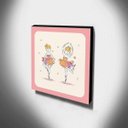 Ver imagem 3 de Quadro Infantil Bailarinas Canvas 30x30cm-INF299