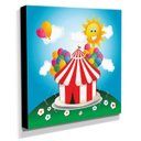 Ver imagem 2 de Quadro Infantil Circo Canvas 30x30cm-INF343