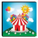 Ver imagem 1 de Quadro Infantil Circo Canvas 30x30cm-INF343