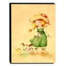 Quadro Infantil Vintage Menina e Animais Canvas 40x30cm-INF462 - 1