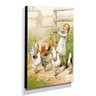 Quadro Infantil Vintage Menina e Galinhas Canvas 40x30cm-INF472 - 2
