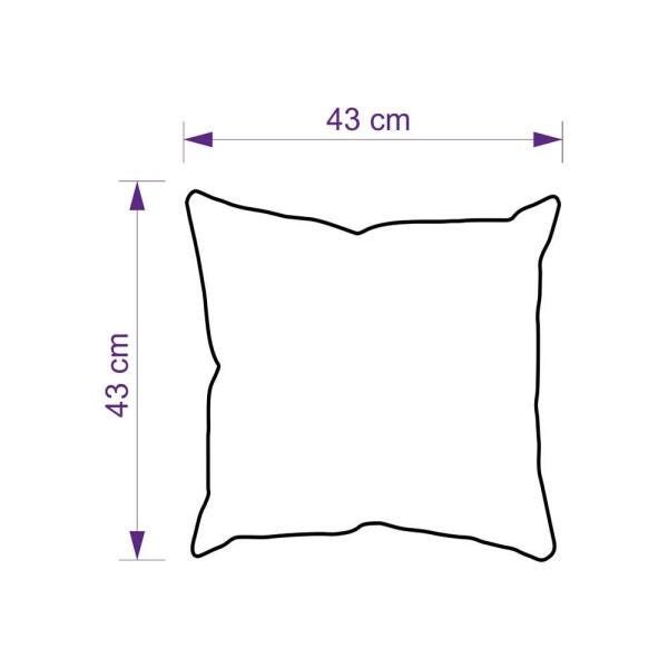 Kit 2 Almofadas Bege 43x43cm cada - 5