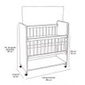 Mini Berço Bed Side New Baby com Colchão e Grade Móvel - D`rost - Branco/azul - 4