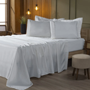 Ver imagem 1 de Jogo de Cama Lençol Queen 6 Peças 400 Fios Ponto Palito Hotel