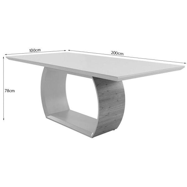 Mesa para Sala de Jantar Decora 200x100cm Greice Móveis - 3