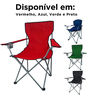 Cadeira para Camping Dobravel Portatil Confort 120kg Vermlha Lu0098_vm - 8