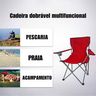 Cadeira para Camping Dobravel Portatil Confort 120kg Vermlha Lu0098_vm - 7